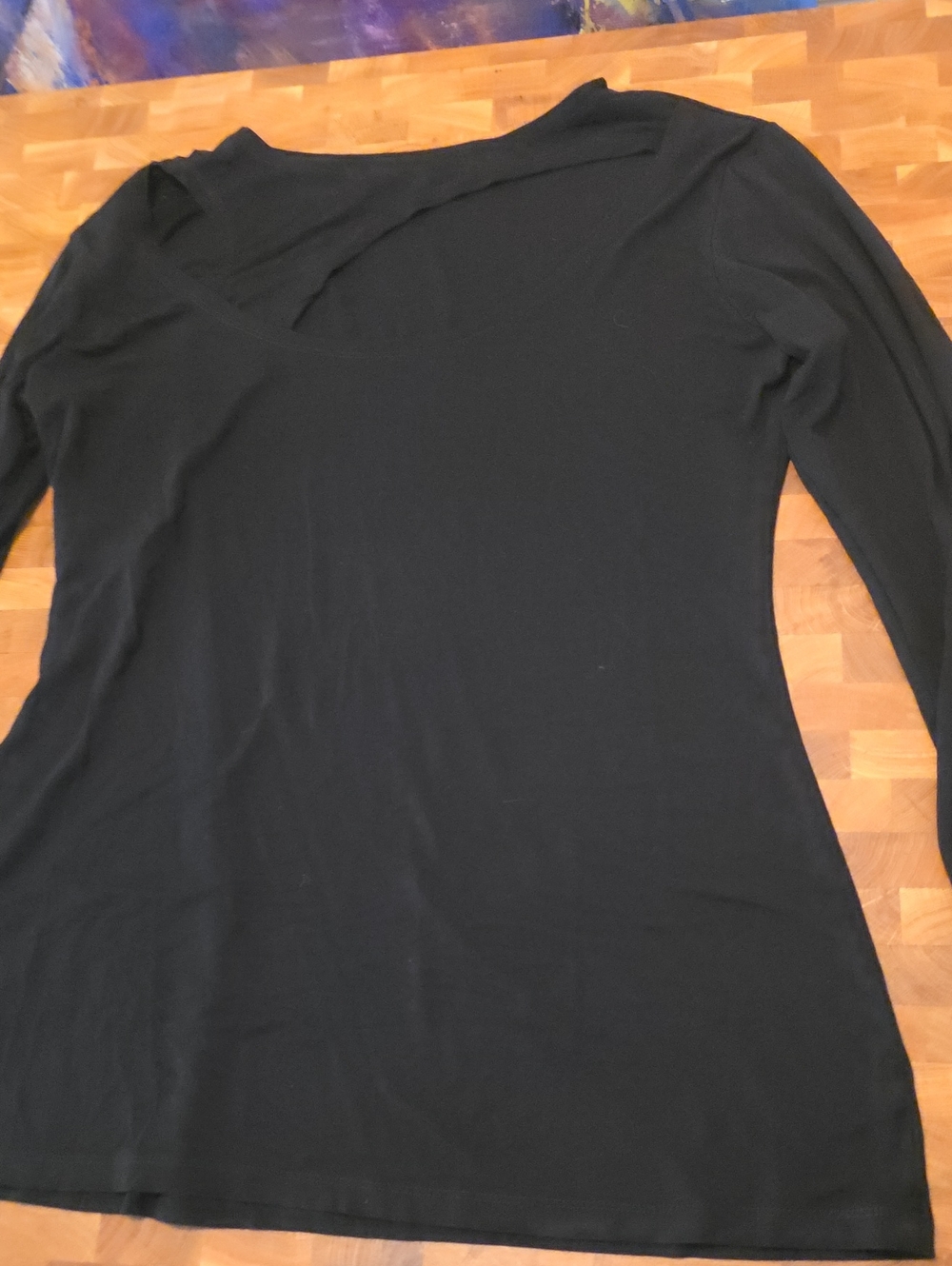 Women's Super Soft Black Long-Sleeve Cut Out Top Top Marcella Mode Nyc